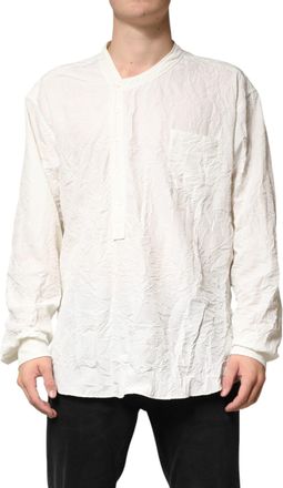 Dolce & Gabbana White Cotton Men Long Sleeves Men Mens Shirt