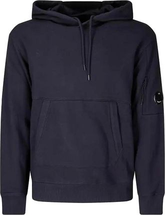 C.P. Company Hoodies, male, Blue, Size: M Blue Hooded Sweatshirt Comfort Style