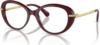 Swarovski 50mm Oval optical glasses in Red at Nordstrom
