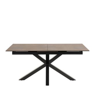 DRAWER Mesa comedor extensible 6-8 plazas cer&aacute;mica y metal - Casta&ntilde;o