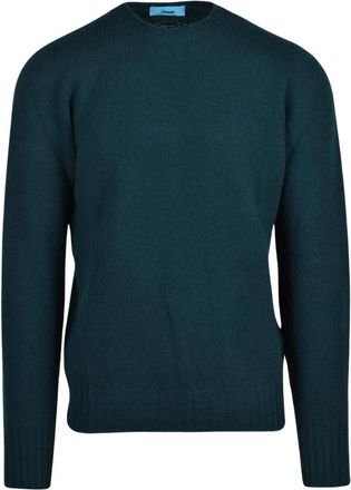 Drumohr Pullover Girocollo - Heren - Ronde hals truien - Groen - 3XL - Wol - Truien & Vesten