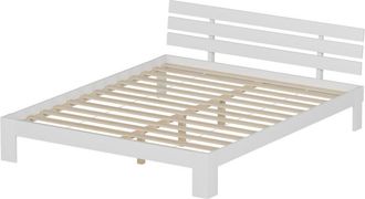 Happy Garden Cama De Madera Con Cabecero 160x200cm Blanco Finn