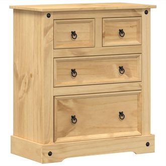 vidaXL Vidaxl - C&oacute;moda Cajonera Corona Madera Maciza De Pino 80x43x91 Cm