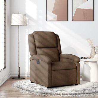vidaXL Sill&oacute;n Reclinable De Tela Marr&oacute;n Vidaxl