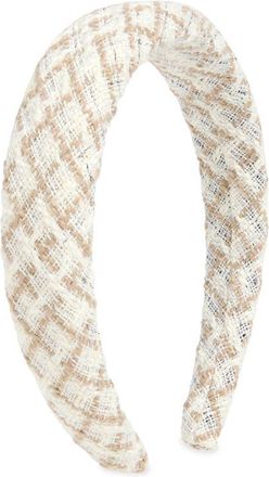 L. Erickson Nora Tweed Headband in Beige Multi at Nordstrom
