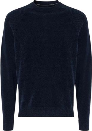 Roberto Ricci Design Rondgebreide trui - Heren - Ronde hals truien - Blauw - XL - Truien & Vesten