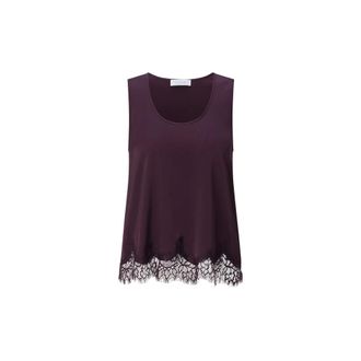 Rich & Royal Top in Raso con Pizzo - - Tops - Donna - Viola - S
