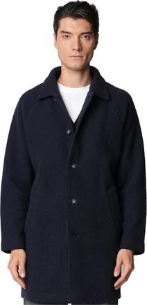 Bellwood Jassen, Heren, Blauw, XL, Wol, Wollen Mix Jas