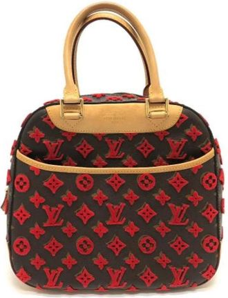 Louis Vuitton Tweedehands Canvas Louis Vuitton tassen - Dames - Vintage Handtas - Rood - ONE Size - Vintage