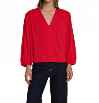 Nation Ltd Twyla Long Sleeve Top In Tango