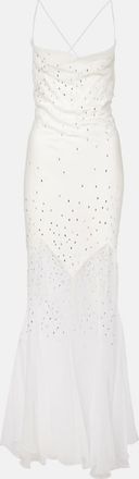 Paco Rabanne Abito lungo con cristalli