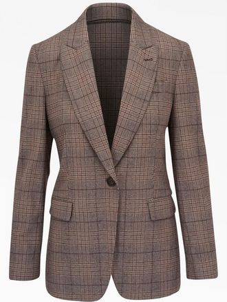 Brunello Cucinelli Brown Wool Blend Tailored Jacket, Brand Size 36 (US Size 2)