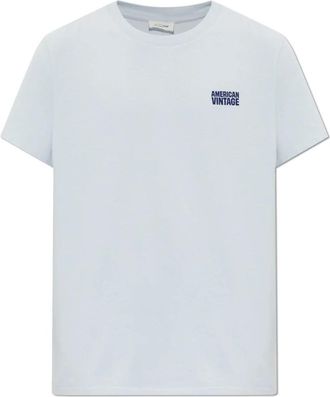 American Vintage Ykobow T-shirt - Heren - T-shirts - Blauw - XL - Katoen - Tops