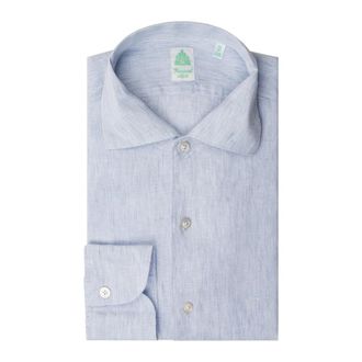 Finamore Thin Stripe Shirt - Heren - Zakelijke Overhemden - Wit - XL - Katoen - Overhemden