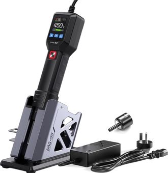 OEM Mini Pistola De Calor, Pistola De Aire Caliente Con Gran Pantalla Digital Lcd (550 W), Ajustable De 100 &deg;c A 450 &deg;c, Tecnolog&iacute;a De Control De Temperat