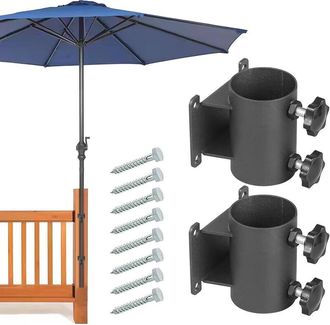 OEM Soportes Para Sombrillas De Patio, Soporte Para Sombrillas De Patio, Soporte Resistente Para Sombrillas De Patio Para Barandilla De Patio, Abrazadera 