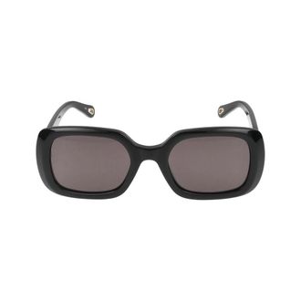 Chlo&eacute; Sunglasses, female, Black, Size: 53 MM Rectangular Sunglasses