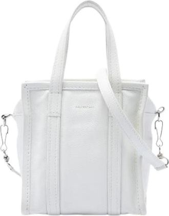 Balenciaga Pre-owned Bazar Shopper - Dames - Vintage Mini Tas - Beige - ONE Size - Leer - Vintage