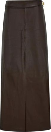 Ferragamo Gonna con spacco - Marrone