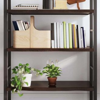 vidaXL Vidaxl - Estante Pared Madera Roble Tratada Marr&oacute;n Oscuro 100x60x(2-4)cm