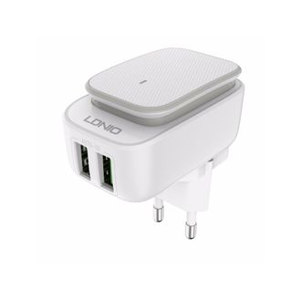 Trade Shop Trade Shop - Lampada Led Touch Con Caricabatterie 2 Porte Usb Da Viaggio Per Android Samsung