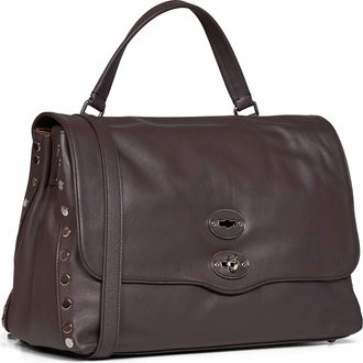 Zanellato Womens Handbag Postina Medium Brown Bovine Leather Handbags Hand Bags