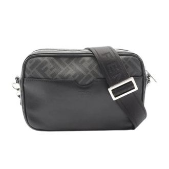Fendi Pre-owned Cross Body Bags, male, Gray, Size: ONE SIZE Pre-owned Diagonal Camera Case Zucca Coated Canvas Shoulder Bag