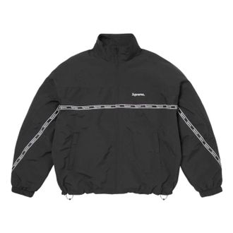 SUPREME SS26 Logo Taping Track Jacket Black SUP-SS26-263-BLK