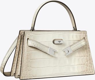 Tory Burch Womens Mini Lee Radziwill Embossed Degrad&eacute; Top-Handle Bag, One Size