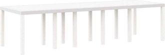 vidaXL Mesa de Jardín Blanco 300 x 100 x 73 cm ratán sintético Vidaxl
