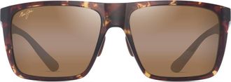 Maui Jim Honokalani 57mm PolarizedPlus2 Square Sunglasses in Brown at Nordstrom