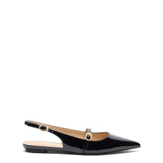 Stuart Weitzman Ballerinas, female, Black, Size: 8 1/2 US Emilia Mary Jane Slingback