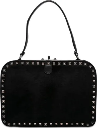 Valentino Pre-owned Valentino Pony Hair Rockstud Top Handle Bag Ladies UCB4KMY7WYAB8W09