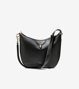 Cole Haan Womens Lockheart Hobo Bag - Black