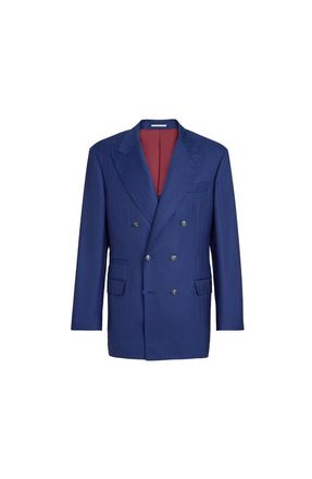 Brunello Cucinelli One-and-a-half breasted blazer in Royale Blue at Nordstrom, Size 48 It