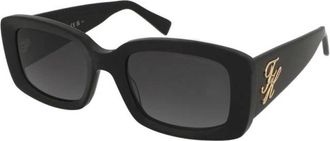 Tommy Hilfiger Rechthoekige Zonnebril - unisex - Zonnebrillen - Zwart - 53 MM - Accessoires
