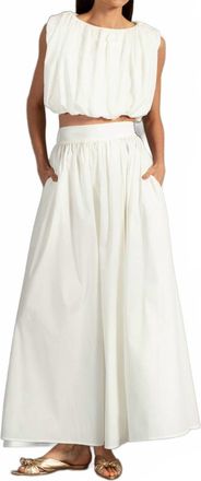 Adriana Degreas Solid Inamorata Cropped Blouse In Off-White