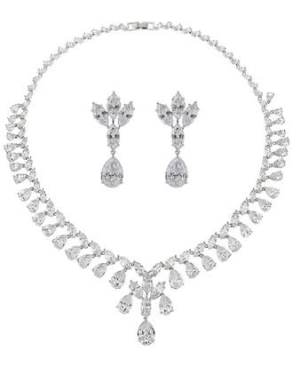 Eyecandy LA Eye Candy La Luxe Collection Cz Necklace And Earring Set