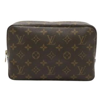 Louis Vuitton Pre-owned Clutches, female, Brown, Size: ONE SIZE Pre-owned Monogram Pouch