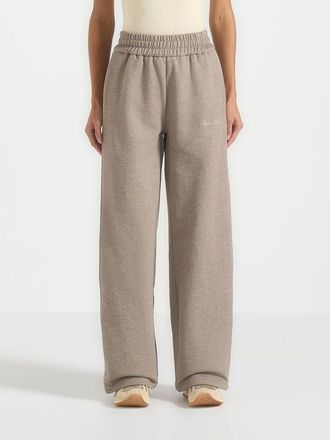 Mani&egrave;re De Voir Caya Two Tone Wide Leg Popper Joggers in Beige at Nordstrom, Size 10