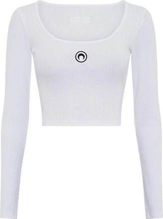 Marine Serre Mujer, Camisetas, Blanco, Talla: M