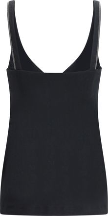 Brunello Cucinelli Jewel-Embellished Cotton Tank Top