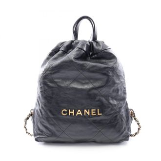 Chanel Black Leather Backpack (Pre-Owned)