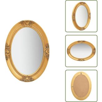 vidaXL The Living Store Specchio da Parete Stile Barocco 50x70 cm Oro - Specchio barocco