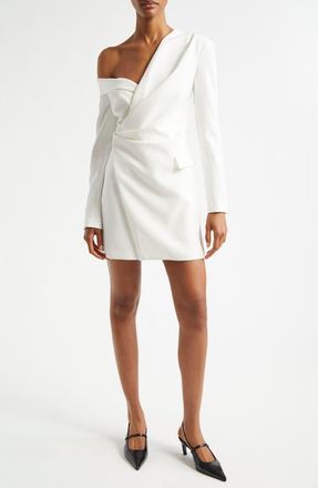 A.L.C. Skyla One-Shoulder Long Sleeve Dress in Daikon at Nordstrom Rack, Size 6