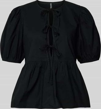 Pieces Regular Fit Bluse aus reiner Baumwolle Modell JOLLY in Black, Gr&ouml;&szlig;e XL