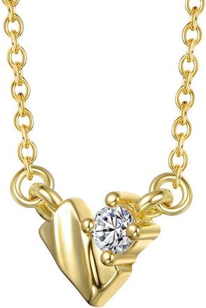 Genevive 14K Diamond Cz Chain Necklace