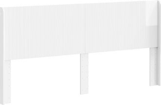 vidaXL Cabecero Blanco Brillante Madera De Ingenier&iacute;a Vidaxl