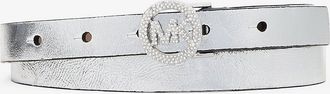 Michael Kors Embellished Metallic Leather Belt