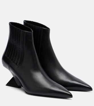 The Attico Cheope leather ankle boots